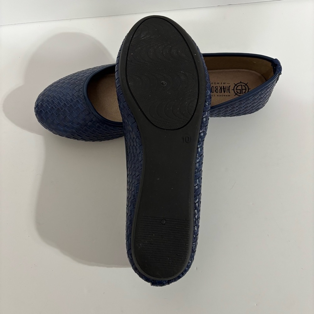 Harborsides Navy Woven Ballet Flats - Picture 4 of 5